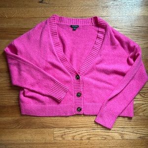 Super soft pink cropped cardigan